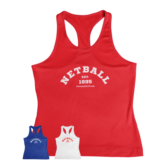 'Varsity Netball' Fitness Vest-Clothing-Netball Gifts-Netball Gifts and Clothing
