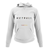 'Netball Friends' Netball College Hoodie-Netball Gifts-XS-Artic White-Netball Gifts and Clothing