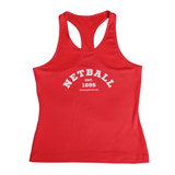 'Varsity Netball' Fitness Vest-Clothing-Netball Gifts-XS-Red-Netball Gifts and Clothing