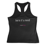 'Here if U Need' Fitness Vest-Clothing-Netball Gifts-XS-Black-Netball Gifts and Clothing