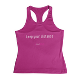 'Keep Your Distance' Kids Performance Netball Vest-Clothing-Netball Gifts-3-4-Hot Pink-Netball Gifts and Clothing