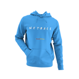 'Netball Friends' Kids Netball Hoodie-Clothing-Netball Gifts-Sapphire Blue-Age 3-4-Netball Gifts and Clothing
