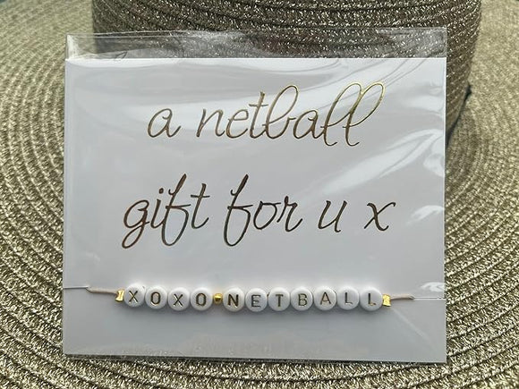 'XOXO Netball' Handmade Bracelet for Netballers