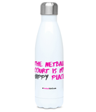 'The Netball Court is my Happy Place' Netball Water Bottle 500ml