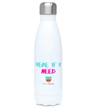 'Here if U Need Emoji' Netball Water Bottle 500ml