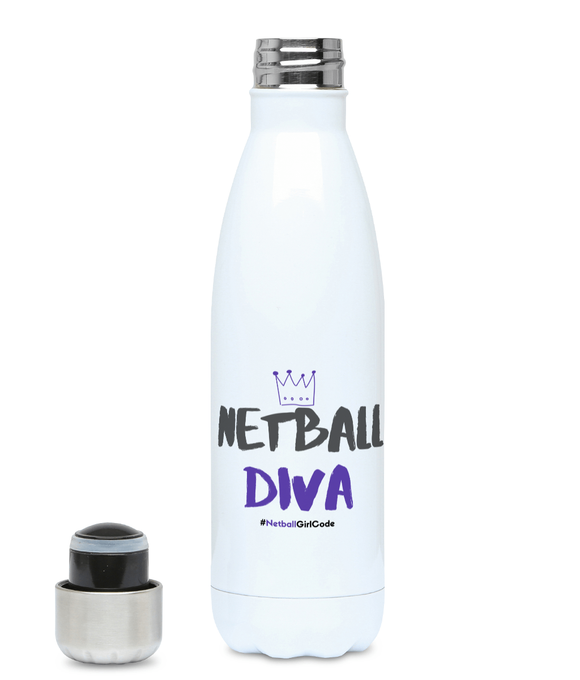 'Netball Diva' Netball Water Bottle 500ml