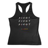 'Pivot Pivot Pivot' Kids Performance Netball Vest-Clothing-Netball Gifts-3-4-Black-Netball Gifts and Clothing
