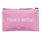 'Thank U Netball' Accessories Bag-Bags-Netball Gifts-Pink-M-Netball Gifts and Clothing