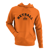 'Varsity' Kids Netball Light Hoodie-Clothing-Netball Gifts-Orange Crush-Age 3-4-Netball Gifts and Clothing