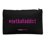 'Netball Addict' Accessories Bag-Bags-Netball Gifts-Black-M-Netball Gifts and Clothing