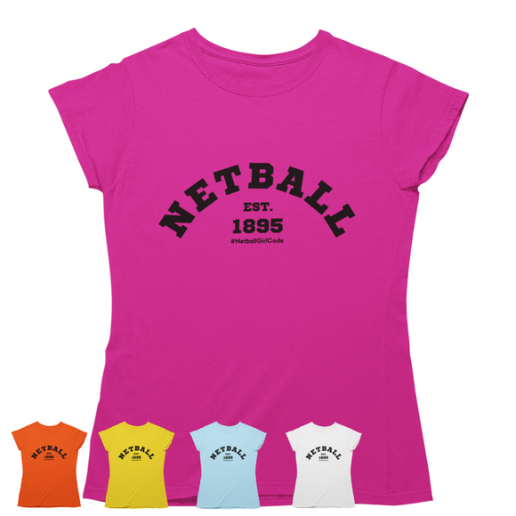 'Netball Varsity' Women's T-Shirt-Clothing-Netball Gifts-Netball Gifts and Clothing