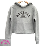 'Netball Varsity' Cropped College Hoodie-Clothing-Netball Gifts-Netball Gifts and Clothing