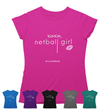 'xoxo Netball Girl' Women's T-Shirt Dark-Clothing-Netball Gifts-Netball Gifts and Clothing
