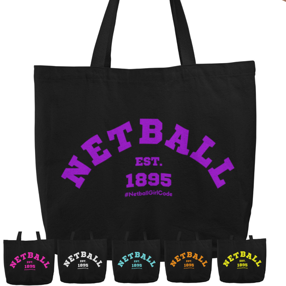 'Varsity Netball' Shopping Tote Bag-Bags-Netball Gifts-Netball Gifts and Clothing