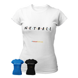 'Netball Friends' Fitness Women's T-Shirt in Plus Sizes-Clothing-Netball Gifts-Netball Gifts and Clothing