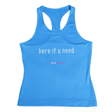 'Here if U Need' Fitness Vest-Clothing-Netball Gifts-XS-Sapphire Blue-Netball Gifts and Clothing