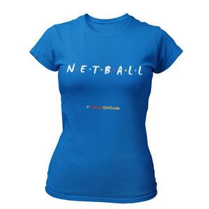 'Netball Friends' Fitness Women's T-Shirt in Plus Sizes-Clothing-Netball Gifts-Netball Gifts and Clothing