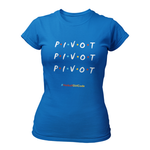 'Pivot Pivot Pivot' Fitness Women's T-Shirt in Plus Sizes-Clothing-Netball Gifts-Netball Gifts and Clothing