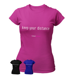 'Keep Your Distance' Fitness Women's T-Shirt-Clothing-Netball Gifts-Netball Gifts and Clothing