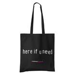 'Here if U Need' Shoulder Tote Bag-Bags-Netball Gifts-Black-Netball Gifts and Clothing
