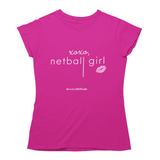 'xoxo Netball Girl' Women's T-Shirt Dark-Clothing-Netball Gifts-Netball Gifts and Clothing