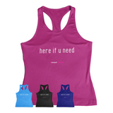 'Here if U Need' Fitness Vest-Clothing-Netball Gifts-Netball Gifts and Clothing