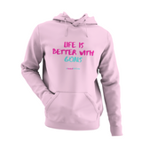 'Life is Better with Goals' Kids Hoodie-Clothing-Netball Gifts-Light Pink-Age 3-4-Netball Gifts and Clothing