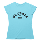 'Netball Varsity' Kids T-Shirt-Clothing-Netball Gifts-Age 3-4-Atoll Blue-Netball Gifts and Clothing