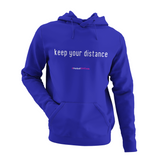'Keep your distance' Kids Netball Hoodie-Clothing-Netball Gifts-Royal Blue-Age 3-4-Netball Gifts and Clothing