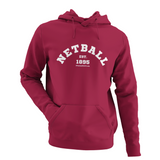 'Varsity' Kids Netball Hoodie-Clothing-Netball Gifts-Red Hot Chilli-Age 3-4-Netball Gifts and Clothing