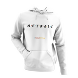'Netball Friends' Kids Netball Hoodie-Clothing-Netball Gifts-Arctic White-Age 3-4-Netball Gifts and Clothing