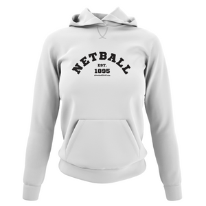 'Netball Varsity' College Hoodie in Plus Sizes-Clothing-Netball Gifts-Netball Gifts and Clothing