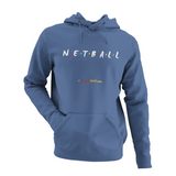 'Netball Friends' Kids Netball Hoodie-Clothing-Netball Gifts-Airforce Blue-Age 3-4-Netball Gifts and Clothing