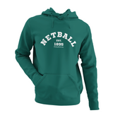 'Varsity' Kids Netball Hoodie-Clothing-Netball Gifts-Jade Green-Age 3-4-Netball Gifts and Clothing