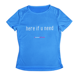 'Here if U Need' Kids Performance Netball T-Shirt-Clothing-Netball Gifts-3-4-Sapphire Blue-Netball Gifts and Clothing