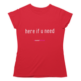 'Here if u Need' Kids T-Shirt-Clothing-Netball Gifts-Age 3-4-Red-Netball Gifts and Clothing