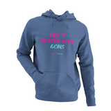 'Life is Better with Goals' Kids Hoodie-Clothing-Netball Gifts-Airforce Blue-Age 3-4-Netball Gifts and Clothing