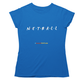 'Netball Friends' Women's T-Shirt-Clothing-Netball Gifts-S-Sapphire Blue-Netball Gifts and Clothing