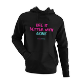 'Life is Better with Goals' Kids Hoodie-Clothing-Netball Gifts-Black-Age 3-4-Netball Gifts and Clothing