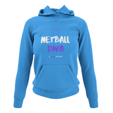 'Netball Diva' Netball College Hoodie-Clothing-Netball Gifts-XS-Sapphire Blue-Netball Gifts and Clothing