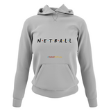 'Netball Friends' Netball College Hoodie-Netball Gifts-XS-Heather Grey-Netball Gifts and Clothing