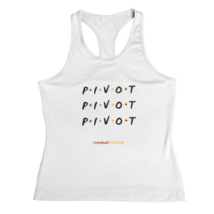 'Pivot Pivot Pivot' Kids Performance Netball Vest-Clothing-Netball Gifts-Netball Gifts and Clothing