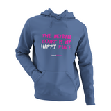 'Netball Court is my Happy Place' Kids Hoodie-Clothing-Netball Gifts-Airforce Blue-Age 3-4-Netball Gifts and Clothing