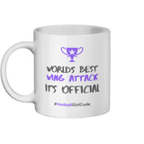 'World's Best Wing Attack' 11oz Ceramic Netball Mug-Mugs & Drinkware-Netball Gifts-Netball Gifts and Clothing