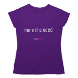 'Here if u Need' Kids T-Shirt-Clothing-Netball Gifts-Age 3-4-Purple-Netball Gifts and Clothing