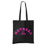 'Netball Varsity' Shoulder Tote Bag-Bags-Netball Gifts-Purple Writing-Netball Gifts and Clothing