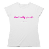 'Netball Princess' Kids T-Shirt-Clothing-Netball Gifts-Age 3-4-White-Netball Gifts and Clothing