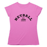 'Netball Varsity' Kids T-Shirt-Clothing-Netball Gifts-Age 3-4-Orchid Pink-Netball Gifts and Clothing