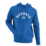 'Varsity' Kids Netball Hoodie-Clothing-Netball Gifts-Sapphire Blue-Age 3-4-Netball Gifts and Clothing