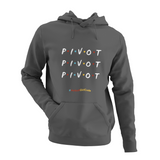'Pivot Pivot Pivot' Kids Netball Hoodie-Clothing-Netball Gifts-Charcoal Grey-Age 3-4-Netball Gifts and Clothing